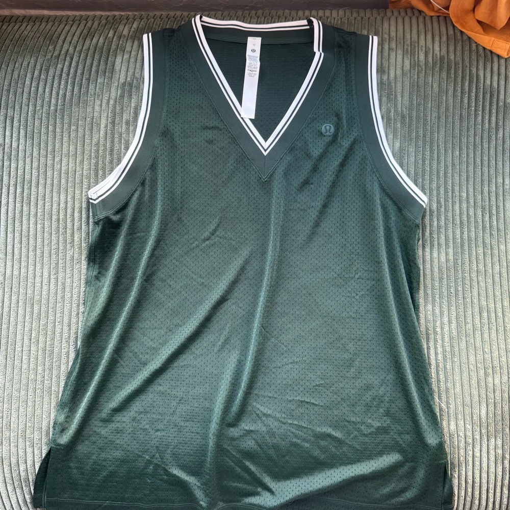 Lululemon Varsity Mesh Tank Top Green Women’s size 10